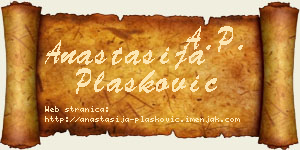 Anastasija Plasković vizit kartica